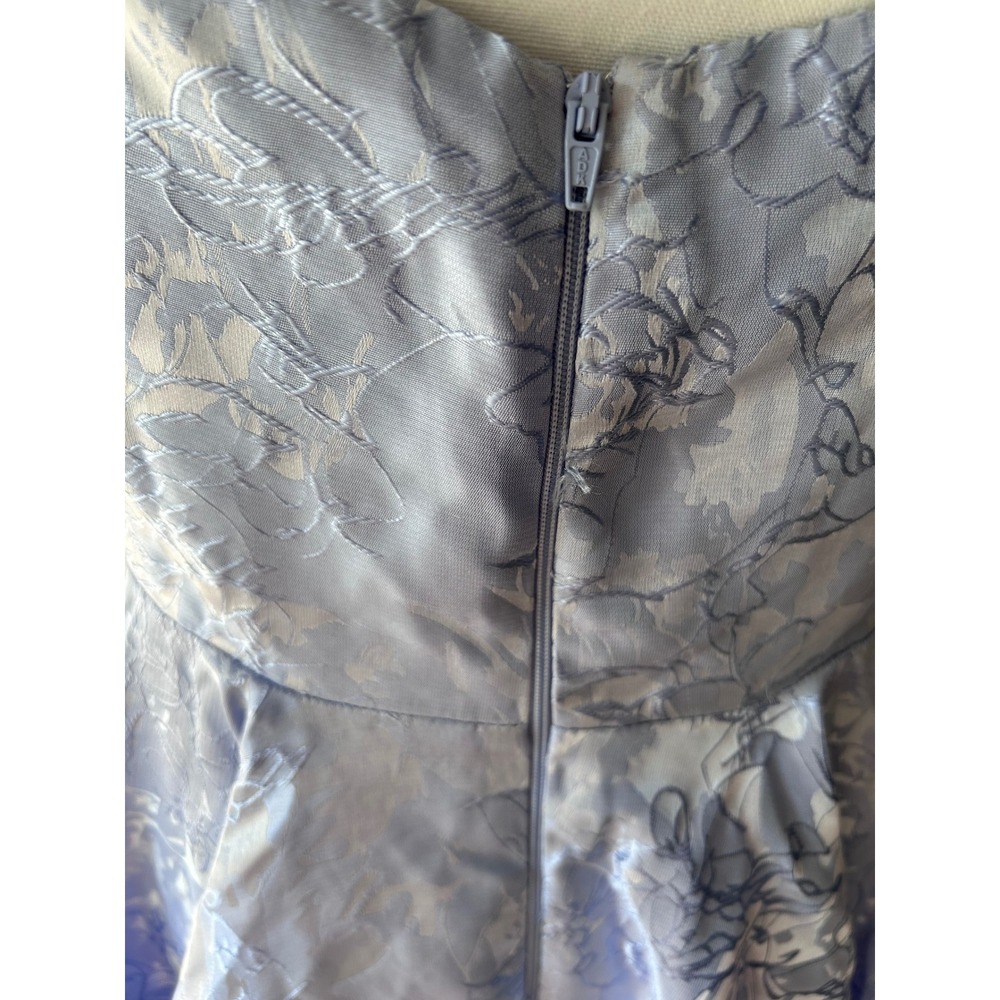 Windsor Periwinkle Blue Floral Jacquard Corset Mini Dress Skater Style JP80355 M - Picture 6 of 8